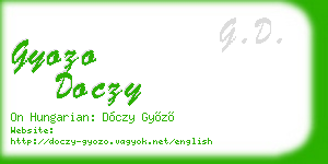 gyozo doczy business card