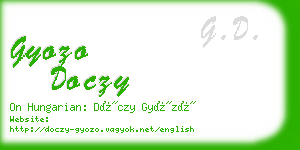 gyozo doczy business card